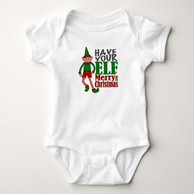 Genießen Sie ein fröhliches Weihnachtsfest - Baby Baby Strampler (Vorderseite)