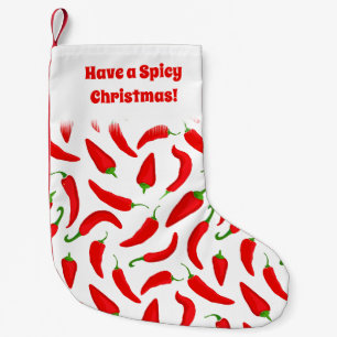 Genießen Sie ein scharfes Weihnachten Roter Chili  Kleiner Weihnachtsstrumpf