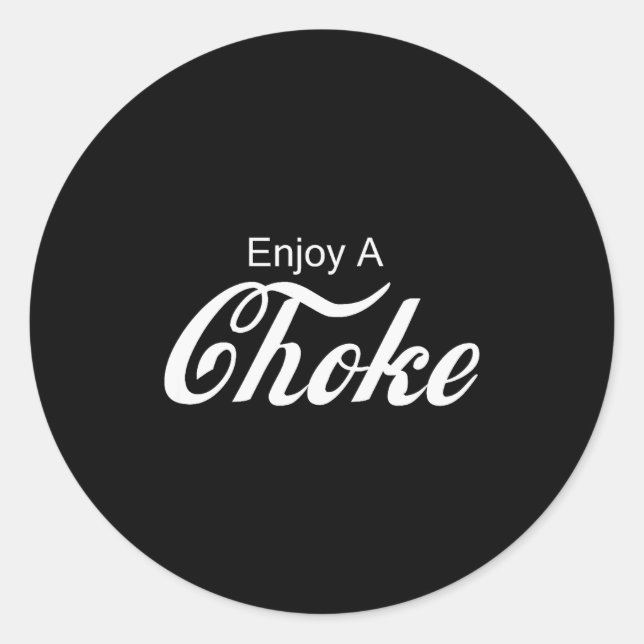 Genießen Sie eine Choke lustige Jiu Jitsu Mma  Runder Aufkleber (Vorderseite)