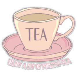 Genießen Sie eine Tasse Motivierend Teeangebot Aufkleber