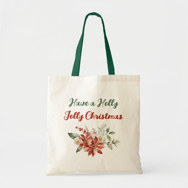 Genießen Sie einen Holly Jolly Weihnachts-Chic Sho Tragetasche (Vorne)