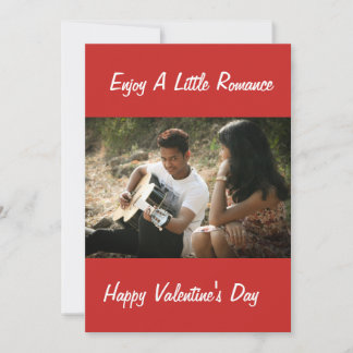 GENIESSEN SIE EINEN KLEINEN ROMANCE VALENTINE TAG FEIERTAGSKARTE