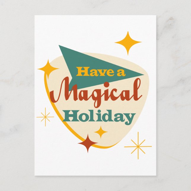 Genießen Sie einen magischen Urlaub Postkarte (Vorderseite)