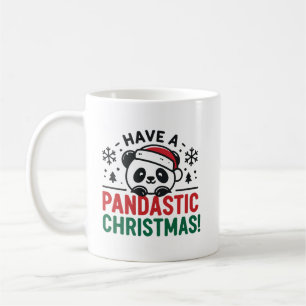Genießen Sie einen pandastischen Weihnachten Panda Kaffeetasse