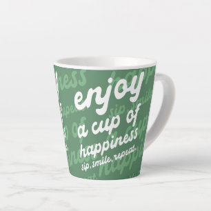 Genießen Sie einen Pokal des Glücks   Motivierend  Milchtasse