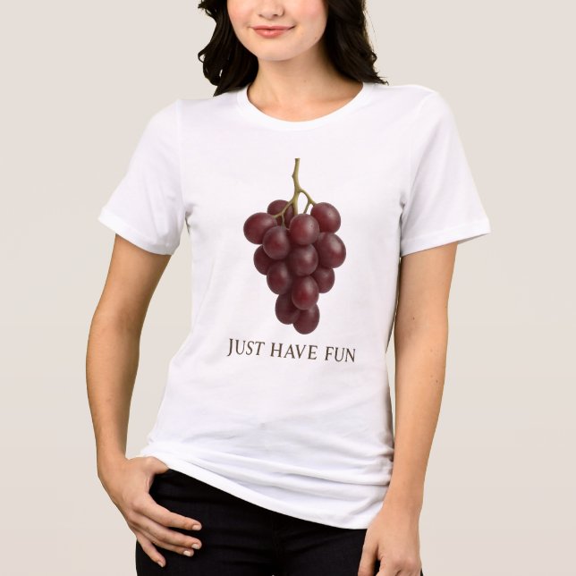 Genießen Sie einfach die Traubenaufkleber - Niedli Tri-Blend Shirt (Vorderseite)