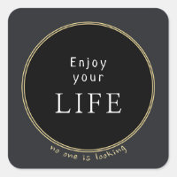 Genießen Sie Ihr Leben positive Black Gold glückli