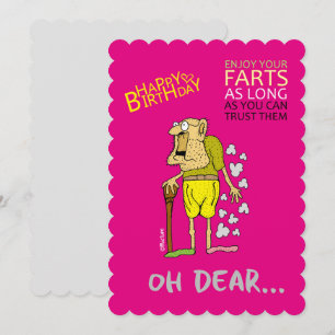 Genießen Sie Ihre Furzen alten Mann Geburtstag Gru Karte