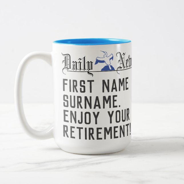Genießen Sie Ihre Rente - Zwei-Tone-Tasse Zweifarbige Tasse (Links)