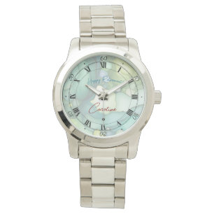 Genießen Sie Ihre Ruhestätte Pastel Fluid Colors Armbanduhr