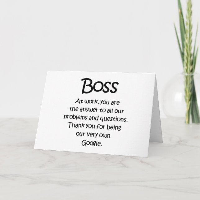 GENIESSEN SIE IHREN "GEBURTSTAG" ***BOSS*** KARTE (Vorderseite)