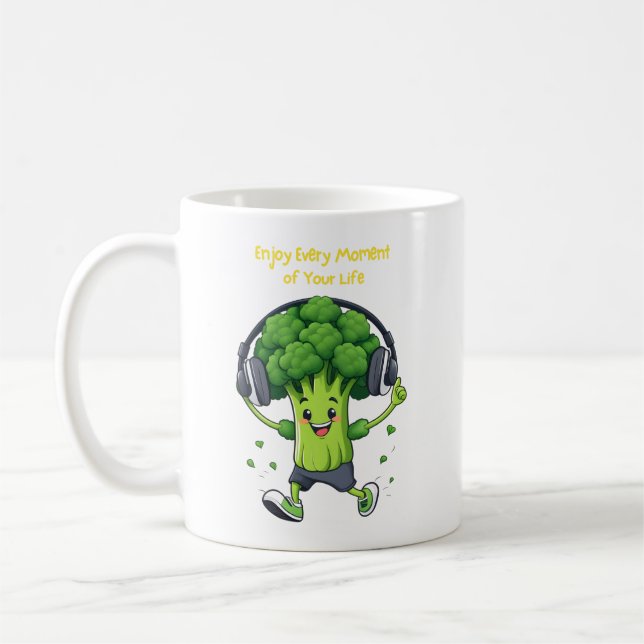 Genießen Sie jeden Augenblick des Lebens Kaffeetasse (Links)