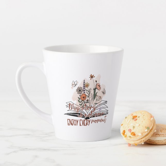 Genießen Sie jeden Moment, positive Botschaft Milchtasse (Beispiel)