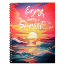 Genießen Sie jedes Sunset Ocean Notebook
