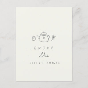 Genießen Sie kleine Dinge minimalistischer Segen P Postkarte