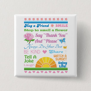 Genießen Sie Leben-Knopf Button