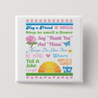 Genießen Sie Leben-Knopf Button