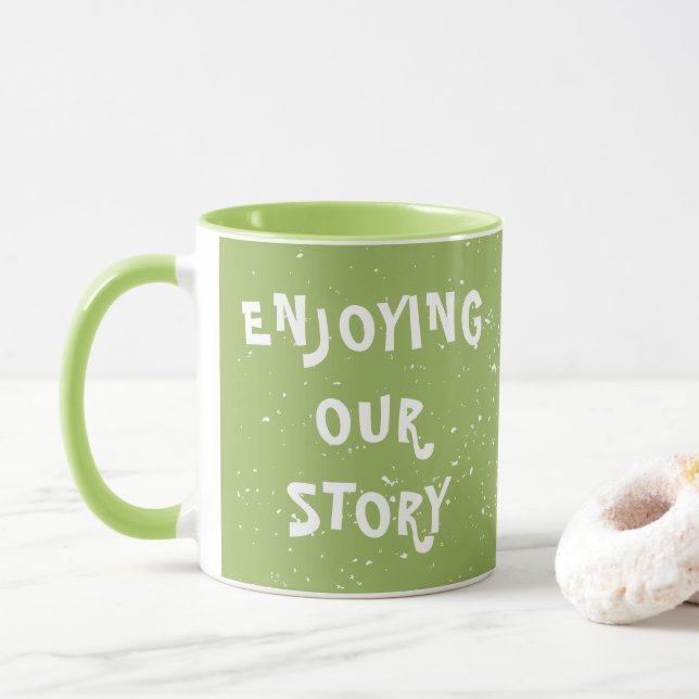 Genießen Sie unseren Niedlichen Weißwein-Text Tasse (Mit Donut)