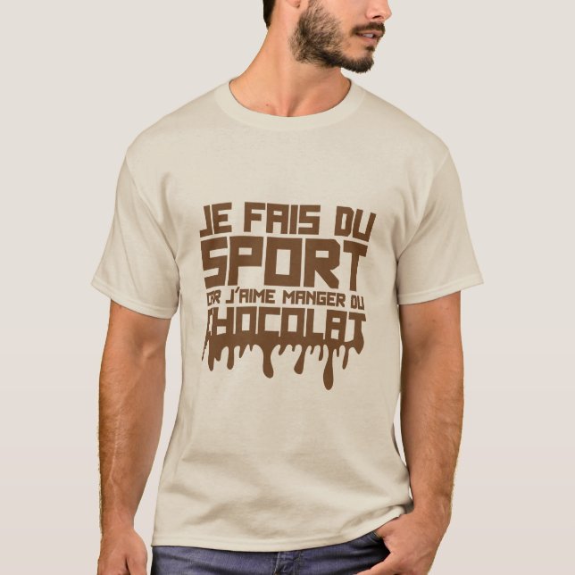 Genießt gern Schokolade T-Shirt (Vorderseite)