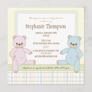 Genitalüberfall Teddy Bears Kinderdusche Einladung
