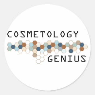 Genius cosmetology runder aufkleber