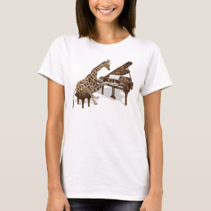 Genius Giraffe Piano T-Shirt