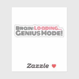 Genius Modus motivierend schwarz, roter Aufkleber