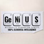 GENiUS Periodic Table - Funny Science Design Strandtuch<br><div class="desc">GENiUS Periodic Table Design - Germanium, Nickel, Uran, Schwefel | Funny Science Design für Nerd, Schüler und Lehrer. Entsperren Sie Ihren inneren Wissenschaftler mit diesem cleveren "GENiUS"-Design, das unter Verwendung echter Periodenelemente wie Ge (Germanium, 32), Ni (Nickel, 28), U (Uran, 92), S (Schwefel, 16) festgelegt wurde. Ideal für Wissenschaftsliebhaber, Chemiefreaks,...</div>