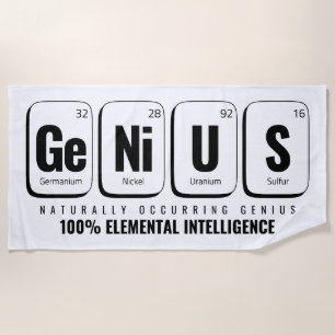 GENiUS Periodic Table - Funny Science Design Strandtuch