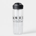 GENiUS Periodic Table - Funny Science Design Trinkflasche<br><div class="desc">GENiUS Periodic Table Design – Germanium, Nickel, Uranium, Sulfur | Funny Science Design for Nerds, Students & Teachers. Unlock your inner scientist with this clever “GENiUS” design spelled out using real periodic table elements: Ge (Germanium, 32), Ni (Nickel, 28), U (Uranium, 92), S (Sulfur, 16). Perfect for science lovers, chemistry...</div>