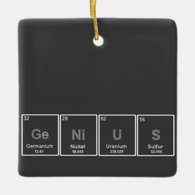 GeNiUS Periodische Tischelemente Keramikornament (Vorderseite)