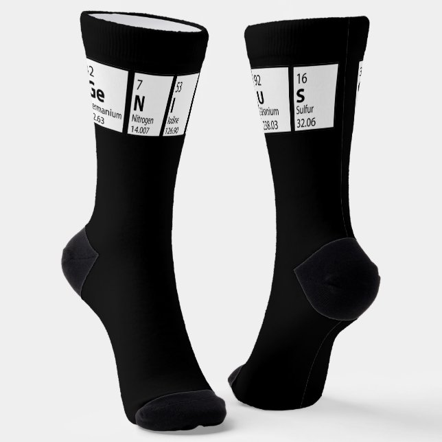 Genius Science Nerd Socken (Gewinkelt)