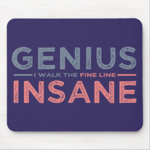 GENIUS VS INSANE Custom Mousepad