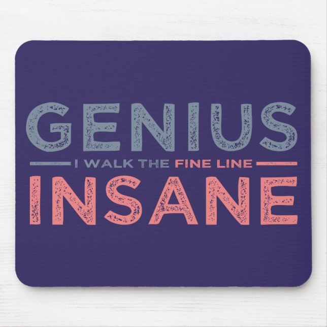 GENIUS VS INSANE Custom Mousepad (Vorne)
