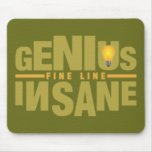GENIUS VS INSANE Custom Mousepad