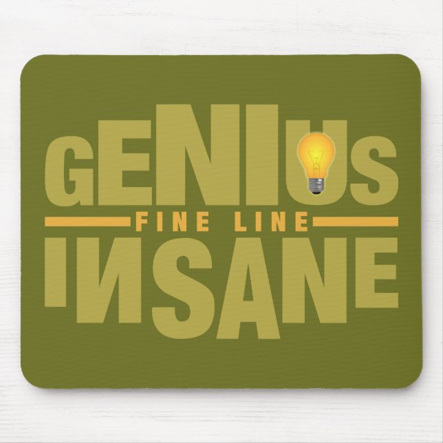 GENIUS VS INSANE Custom Mousepad (Vorne)