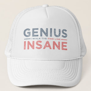 GENIUS VS INSANE hat - Farbe wählen Truckerkappe