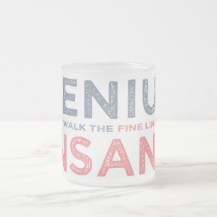 GENIUS VS INSANE Tasse - wählen Sie Stil & Farbe