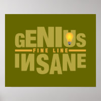 GENIUS VS INSANE Zollplakat
