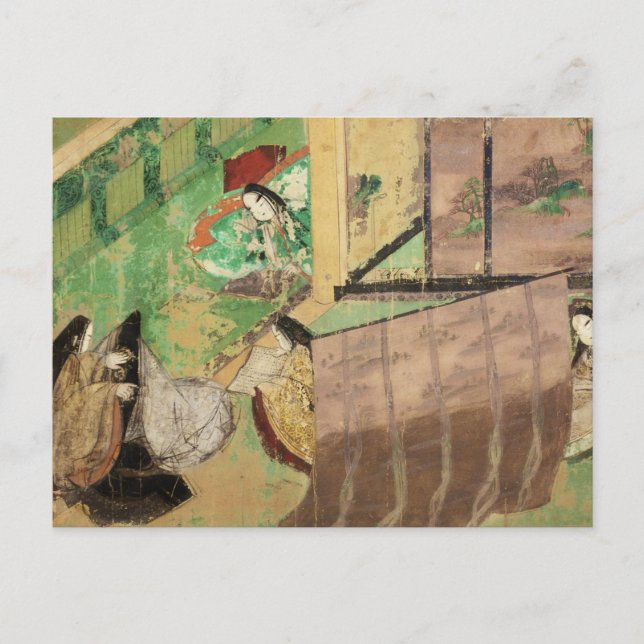 Genji Emaki Azumaya Feiertagspostkarte (Vorderseite)