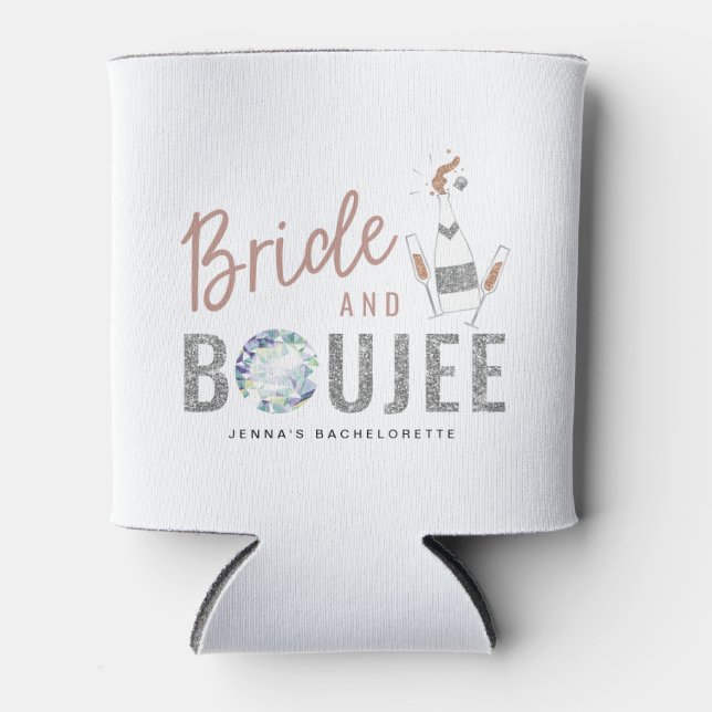 GENNA | Bride und Boujee Rose Gold Bachelorette Dosenkühler (Vorderseite)