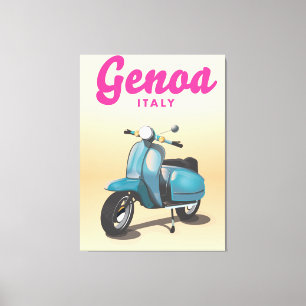 Genoa Italy Scooter Leinwanddruck