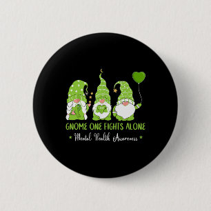 Genome einen Kampf allein Green Ribbon psychische Button