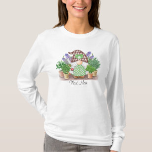 Genome mit den Pigtails lila Lilacs Pflanze Mom T- T-Shirt