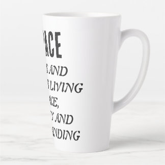 GENOPACE Nationen und Religionen leben in Frieden. Milchtasse