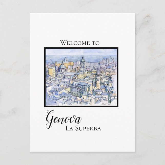 Genova la superba feiertagspostkarte (Vorderseite)