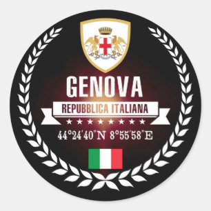 Genova Runder Aufkleber
