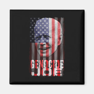 Genozid Joe Biden Anti Biden American Flag Vampir Magnet