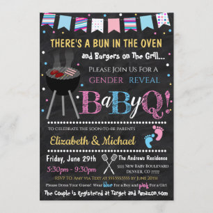 Genre Reveal BabyQ Invitation