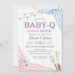 Genre Reveal BabyQ Invitation